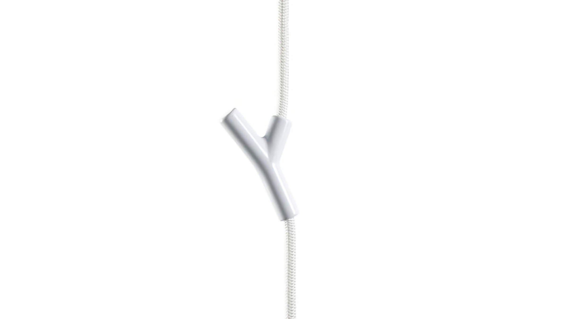 White Rope White Hooks / Desktop / BlackMenu / Wardrope Hanging Coat Rack, designed by Susanne Stofer and Veronica Wildgruber
