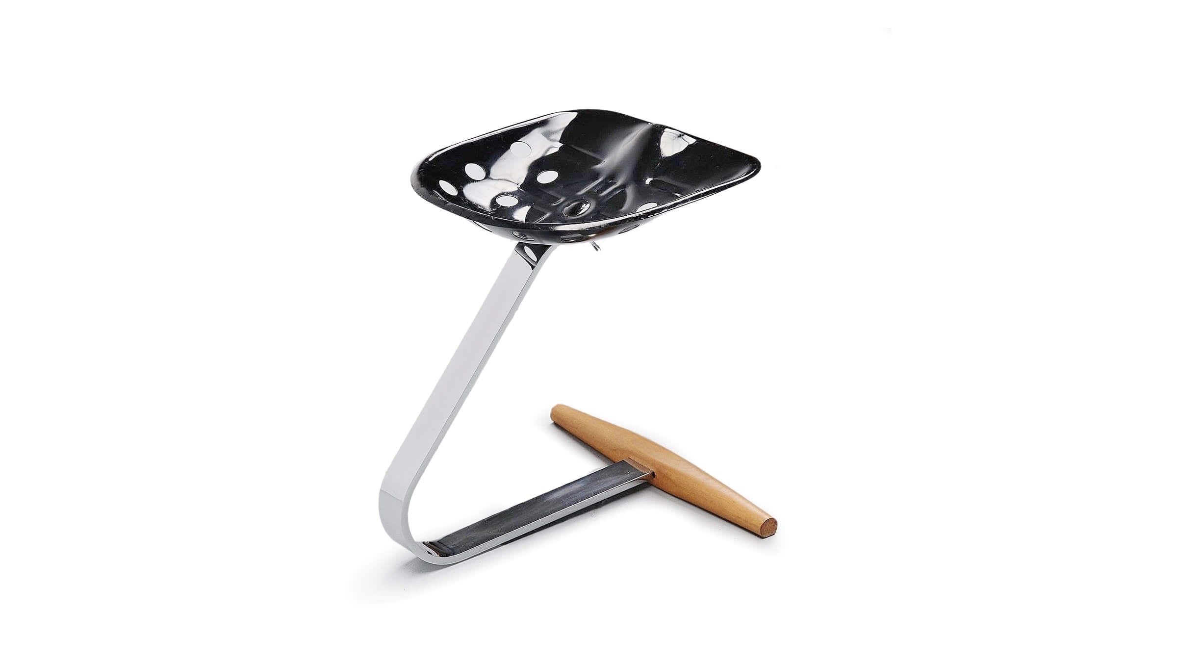 Black / Desktop / BlackMenu / Mezzadro Stool, designed by Achille and Pier Giacomo Castiglioni
