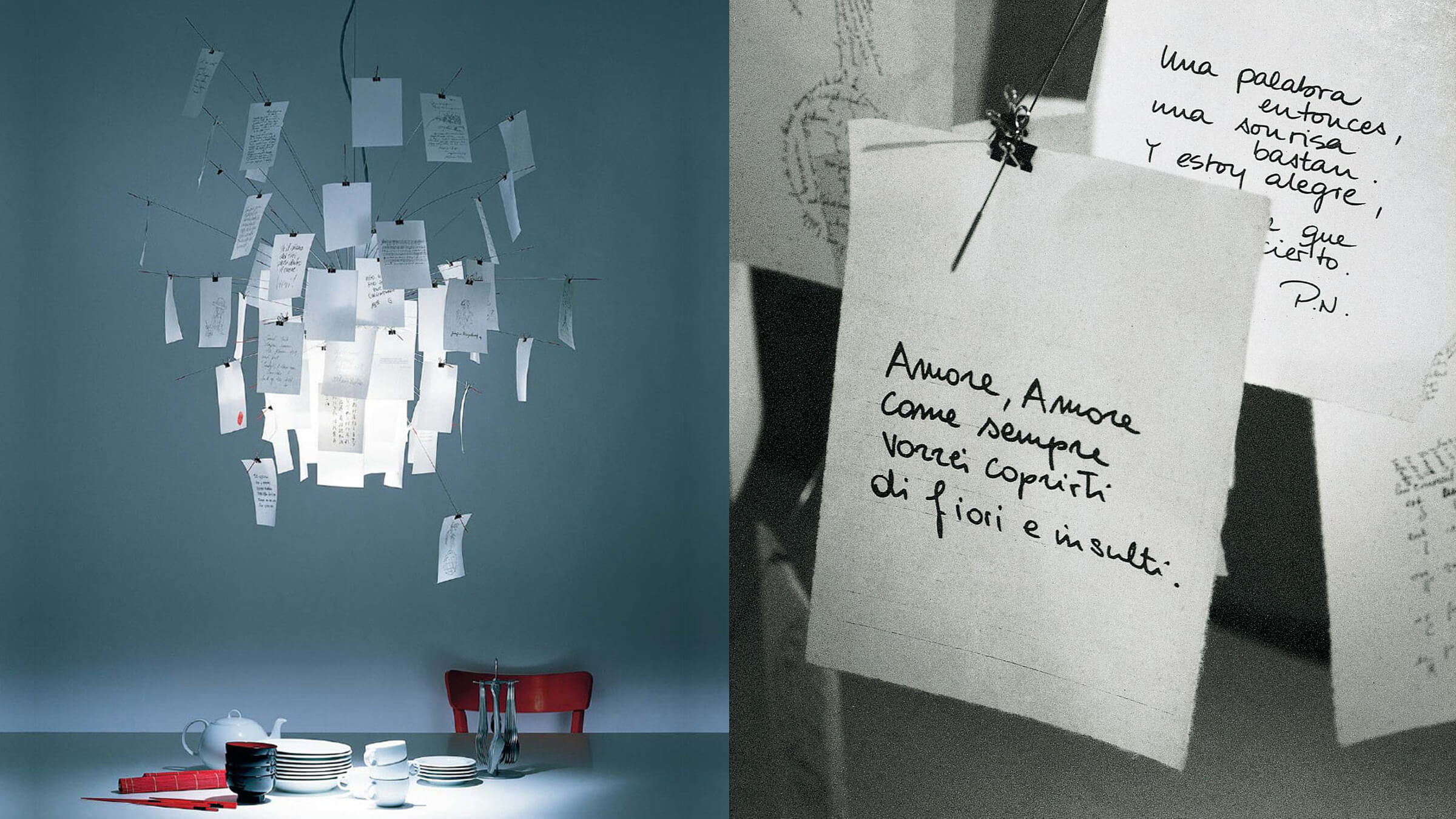 Desktop / WhiteMenu / Zettel'z 6 Chandelier, designed by Ingo Maurer