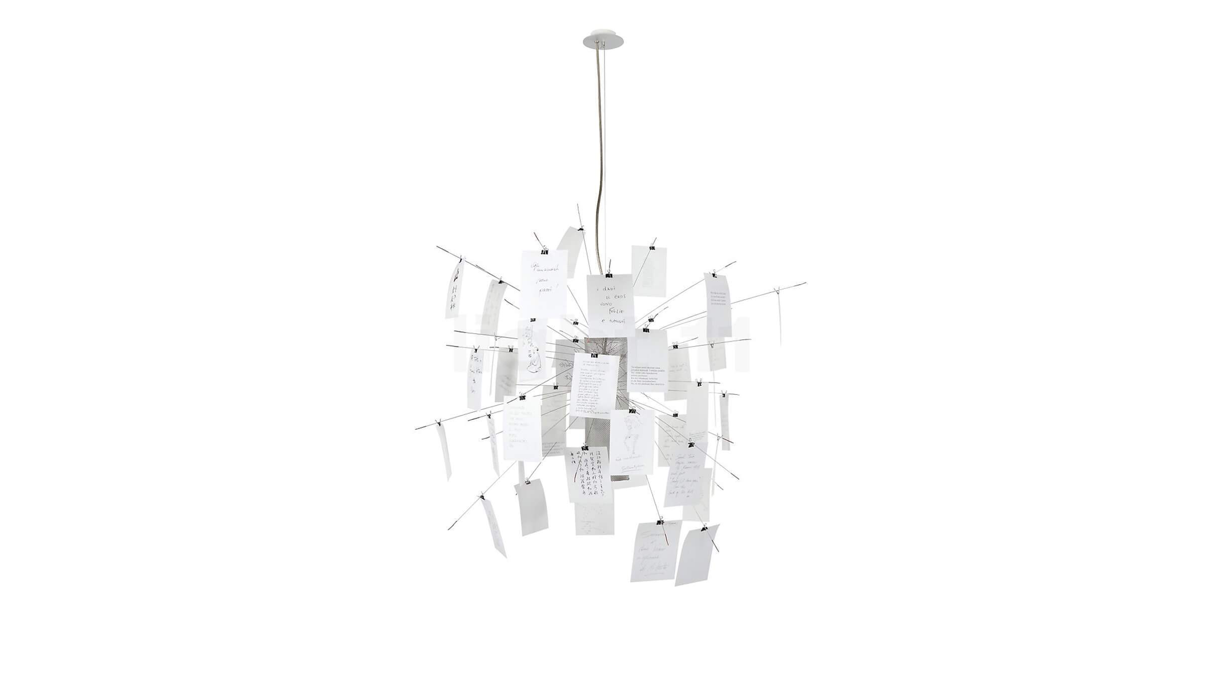 Desktop / BlackMenu / Zettel'z 6 Chandelier, designed by Ingo Maurer