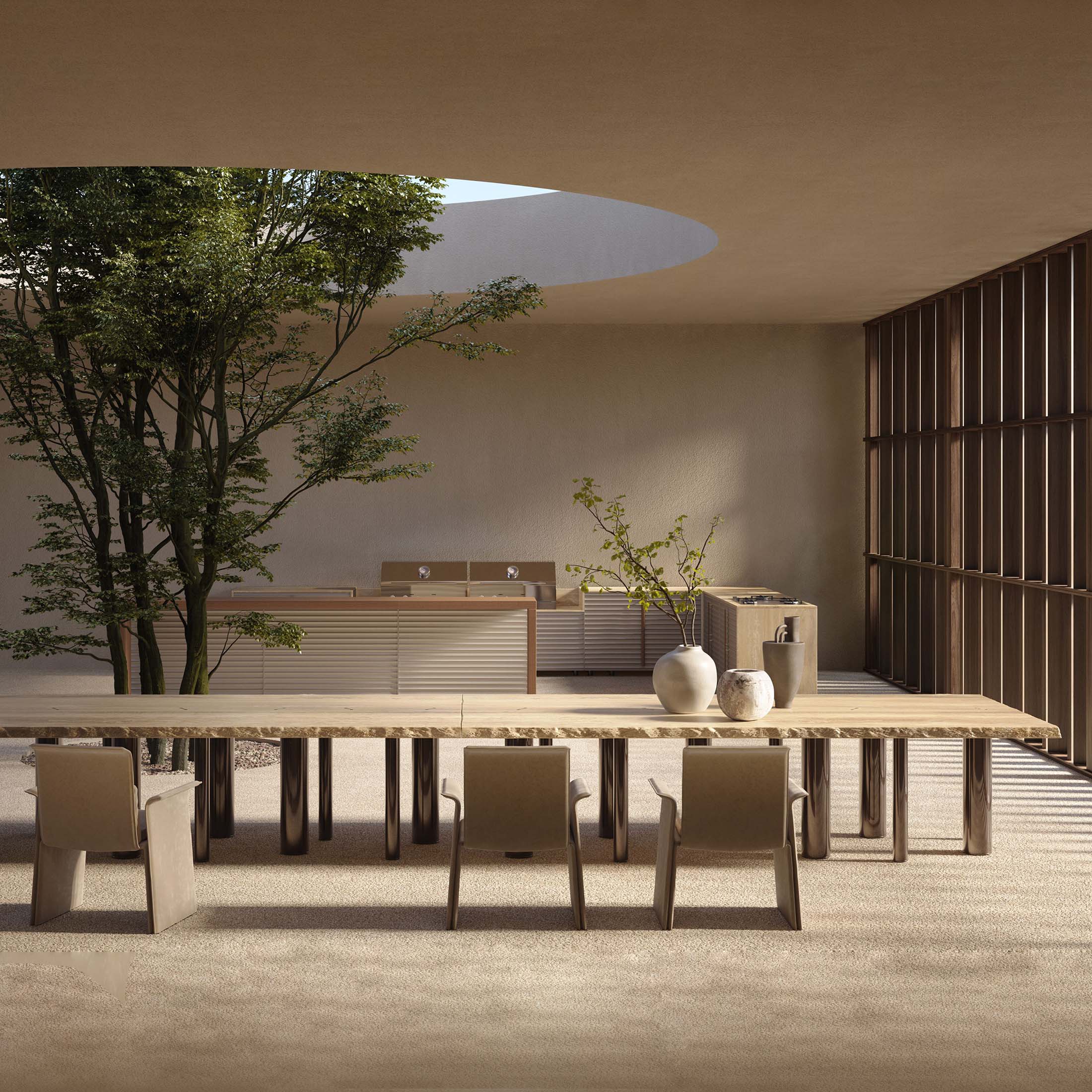 Mobile / 10th Joint Stone Dining Table by Exteta