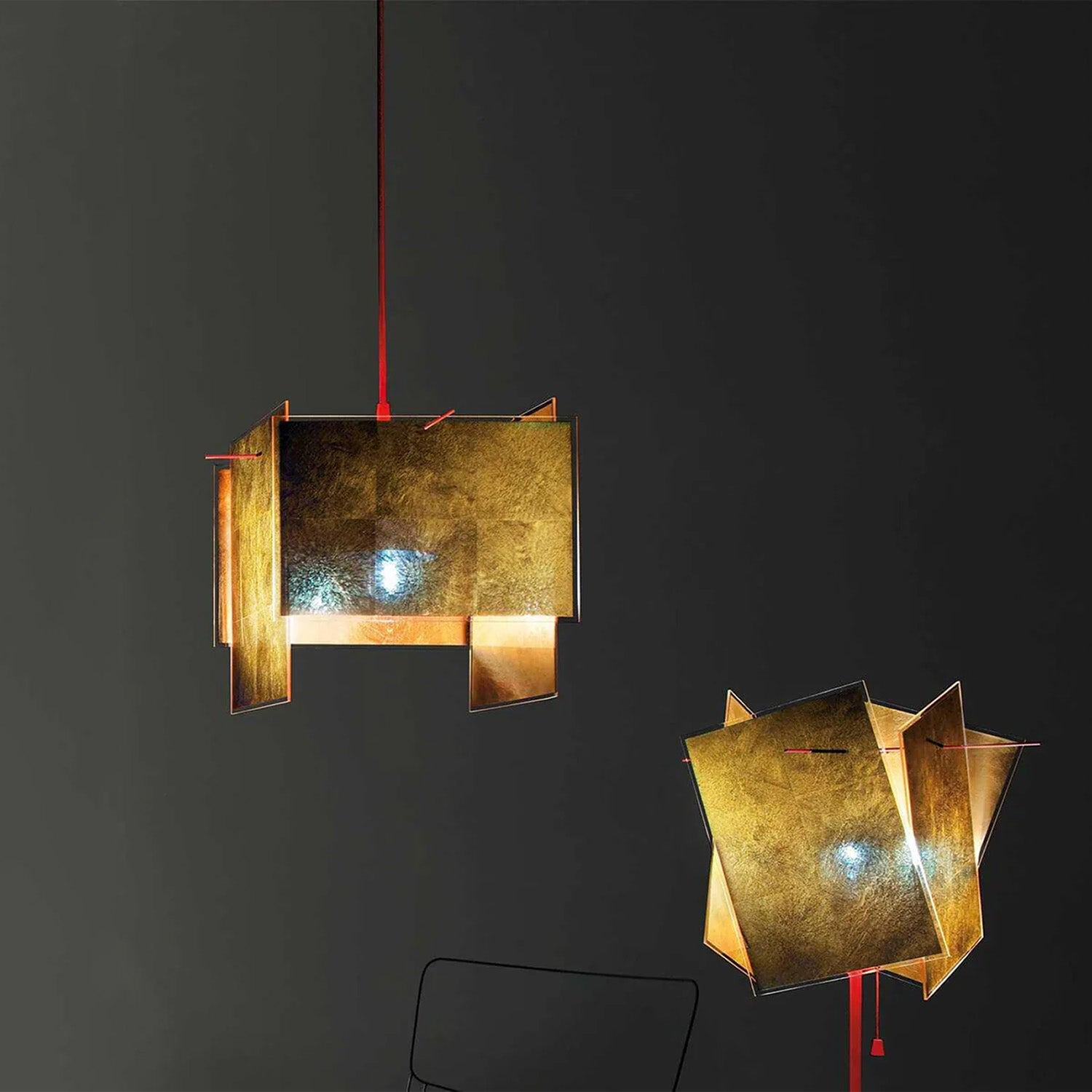 Mobile / 24 Karat Blau Pendant Lamp, designed by Axel Schmid for Ingo Maurer