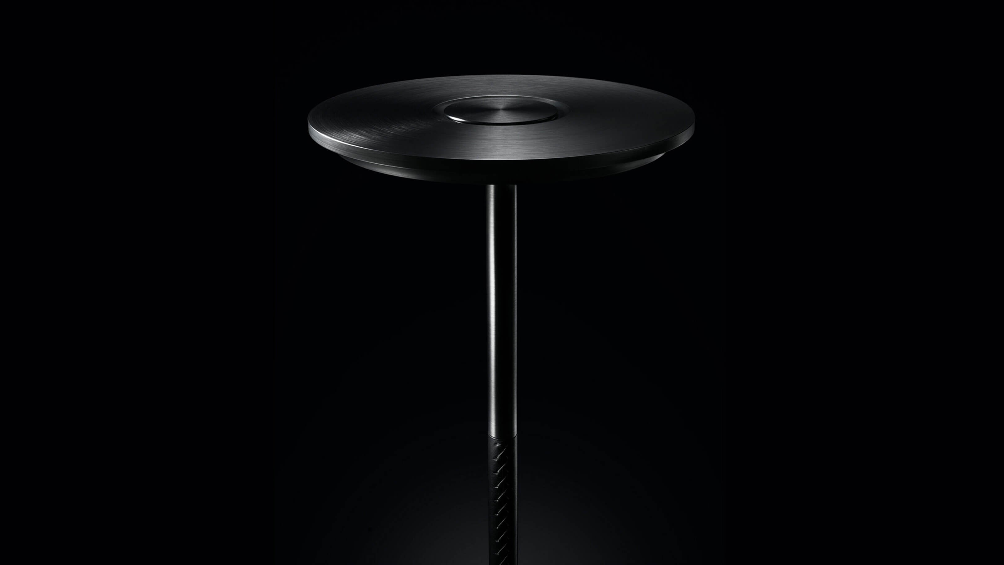 Stainless Black / Desktop / WhiteMenu / Turn Craft LED Table Lamp, designed by Nao Tamura made by Ambientec