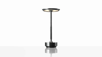 Stainless Black / Desktop / BlackMenu / Turn Craft LED Table Lamp, designed by Nao Tamura made by Ambientec