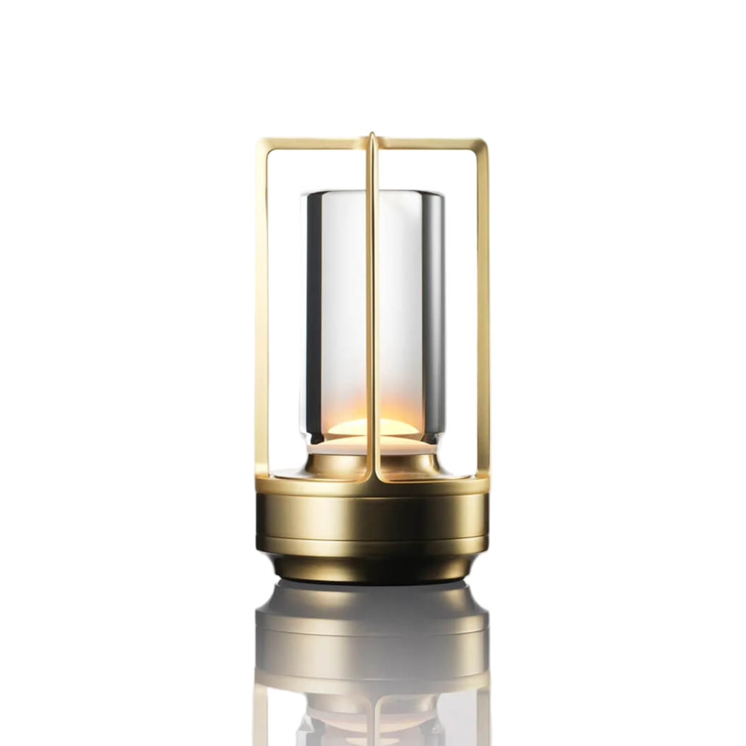 Brass / Mobile / BlackMenu / TURN+ LED Lantern, designed by Nao Tamura made by Ambientec