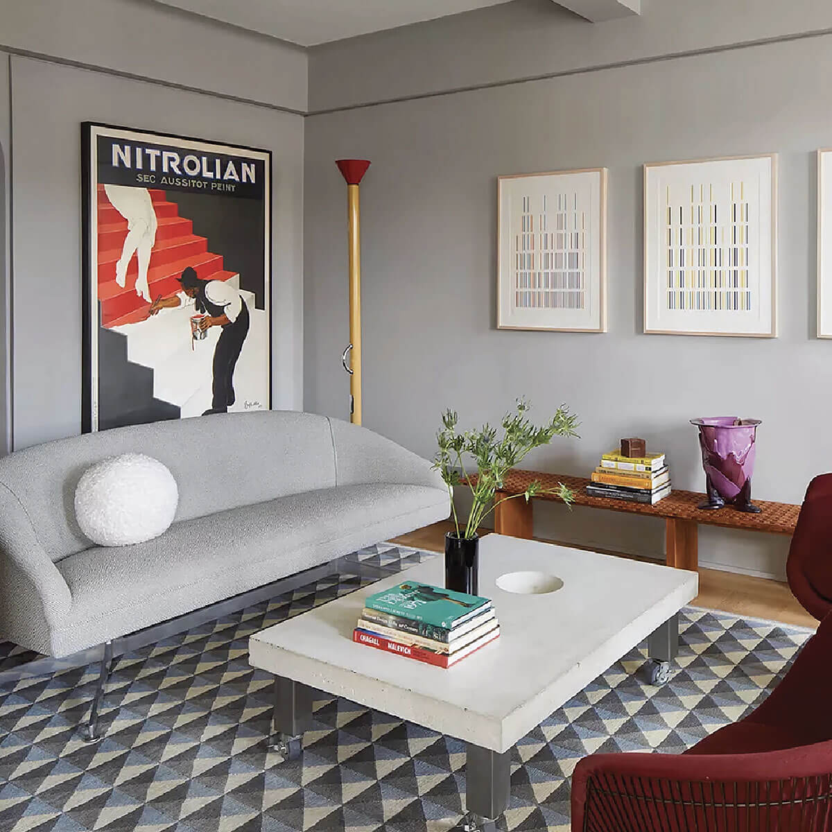 Mobile / WhiteMenu / Callimaco Floor Lamp, designed by Ettore Sottsass