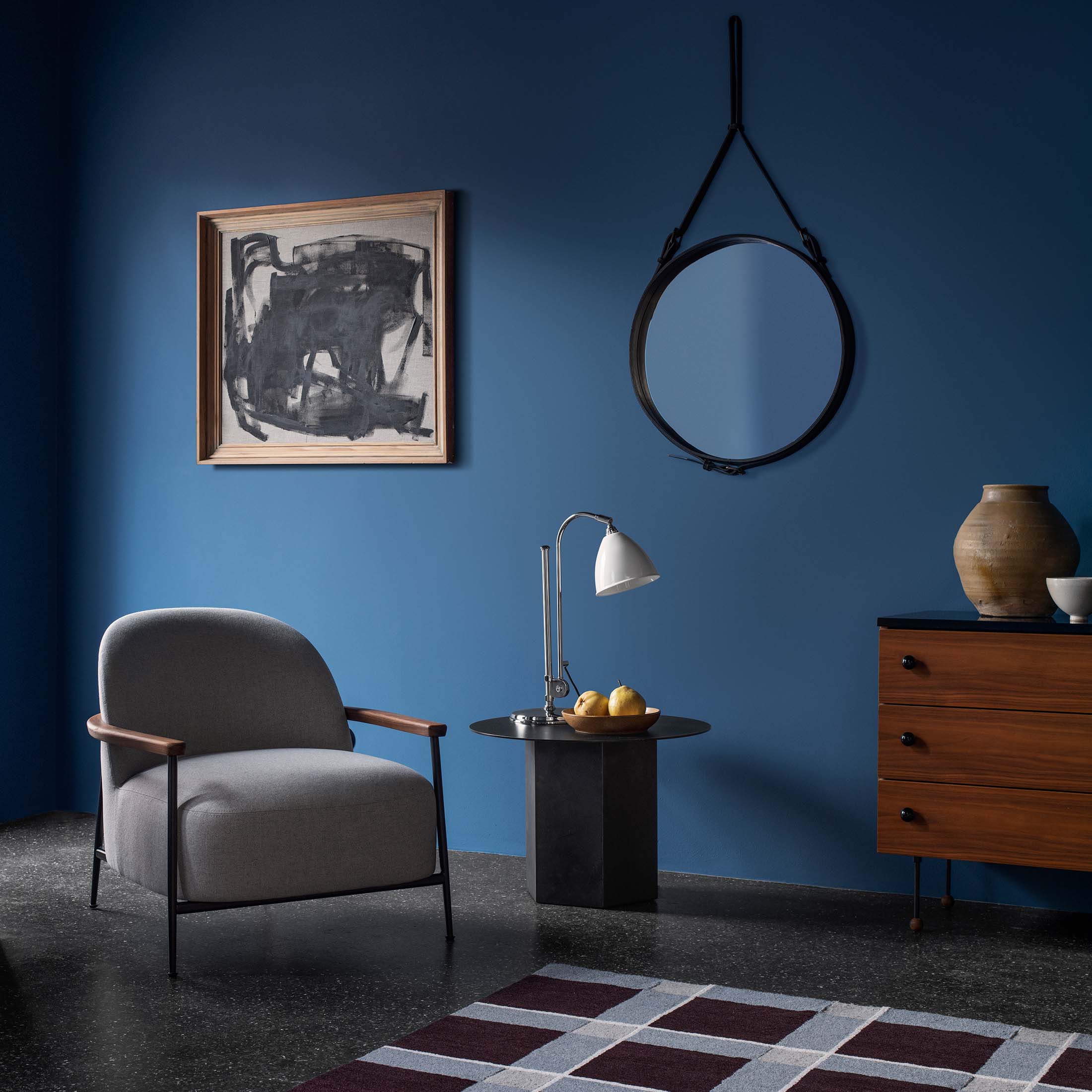 Mobile / Adnet Wall Mirror, designed by Jacques Adnet and made by Gubi