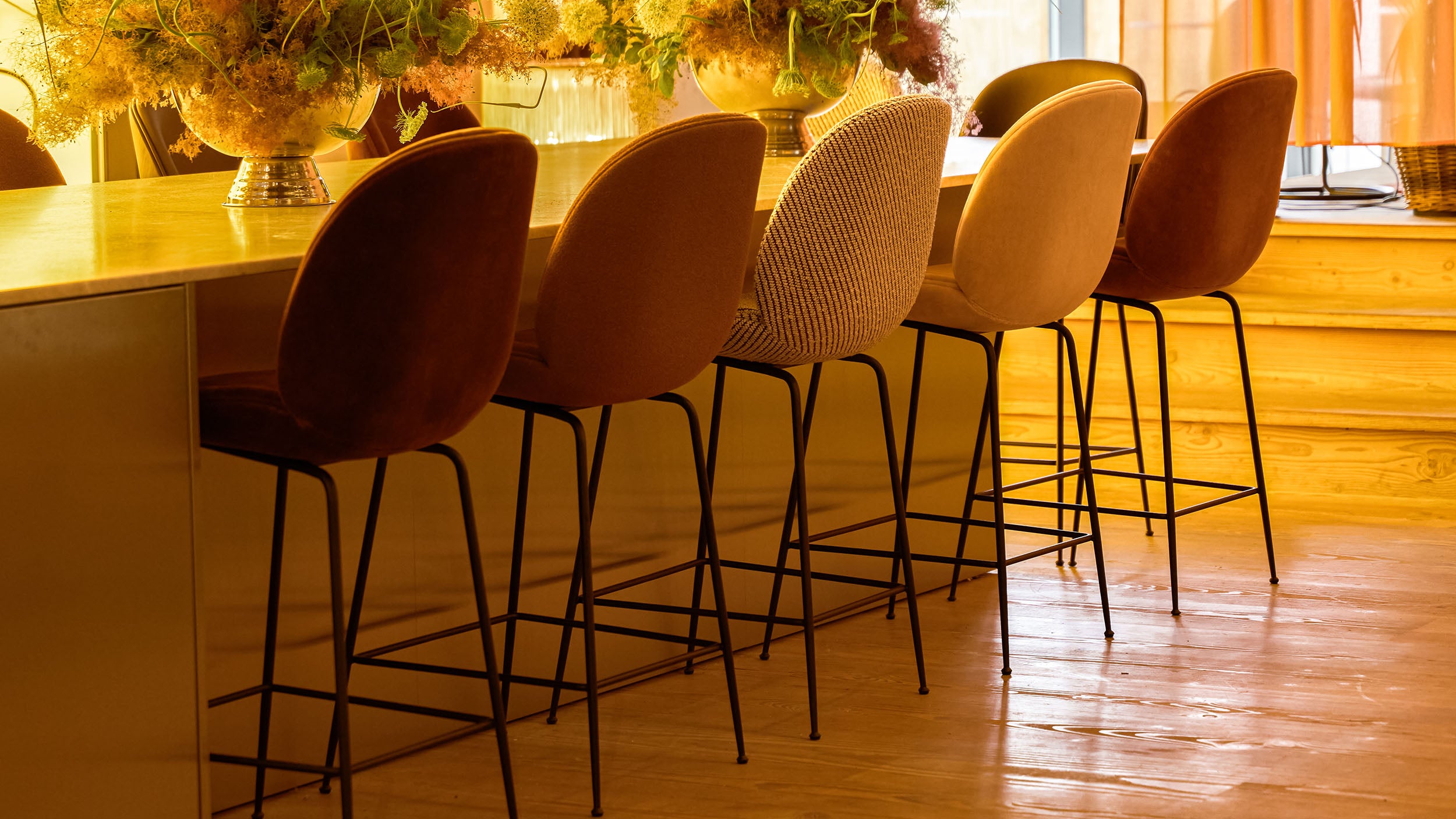 Desktop / Beetle Counter Chair, designed by GamFratesi for Gubi