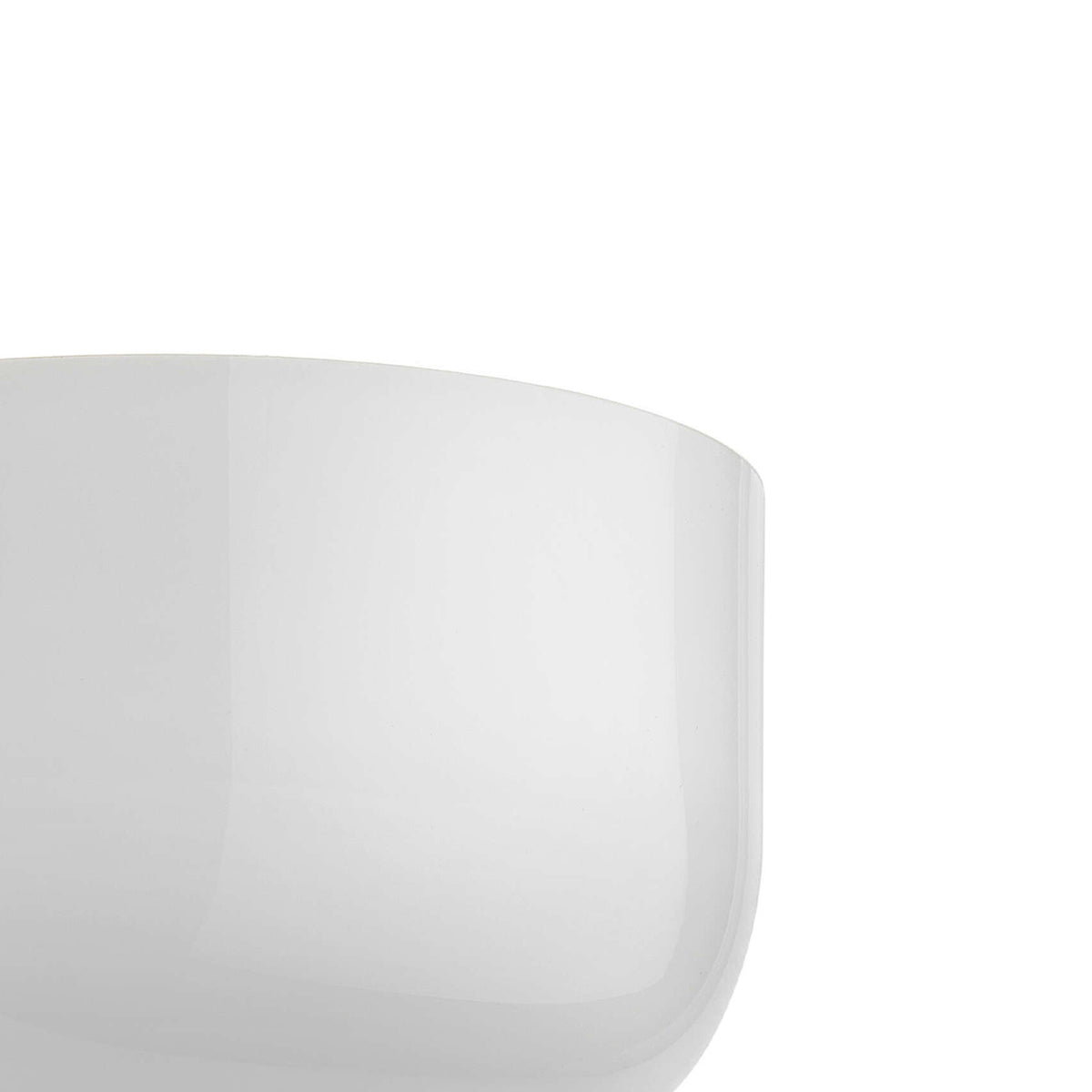 Flos Bellhop Wall Up by Edward Barber. A smooth, glossy white curved surface catches soft light against a pale background.