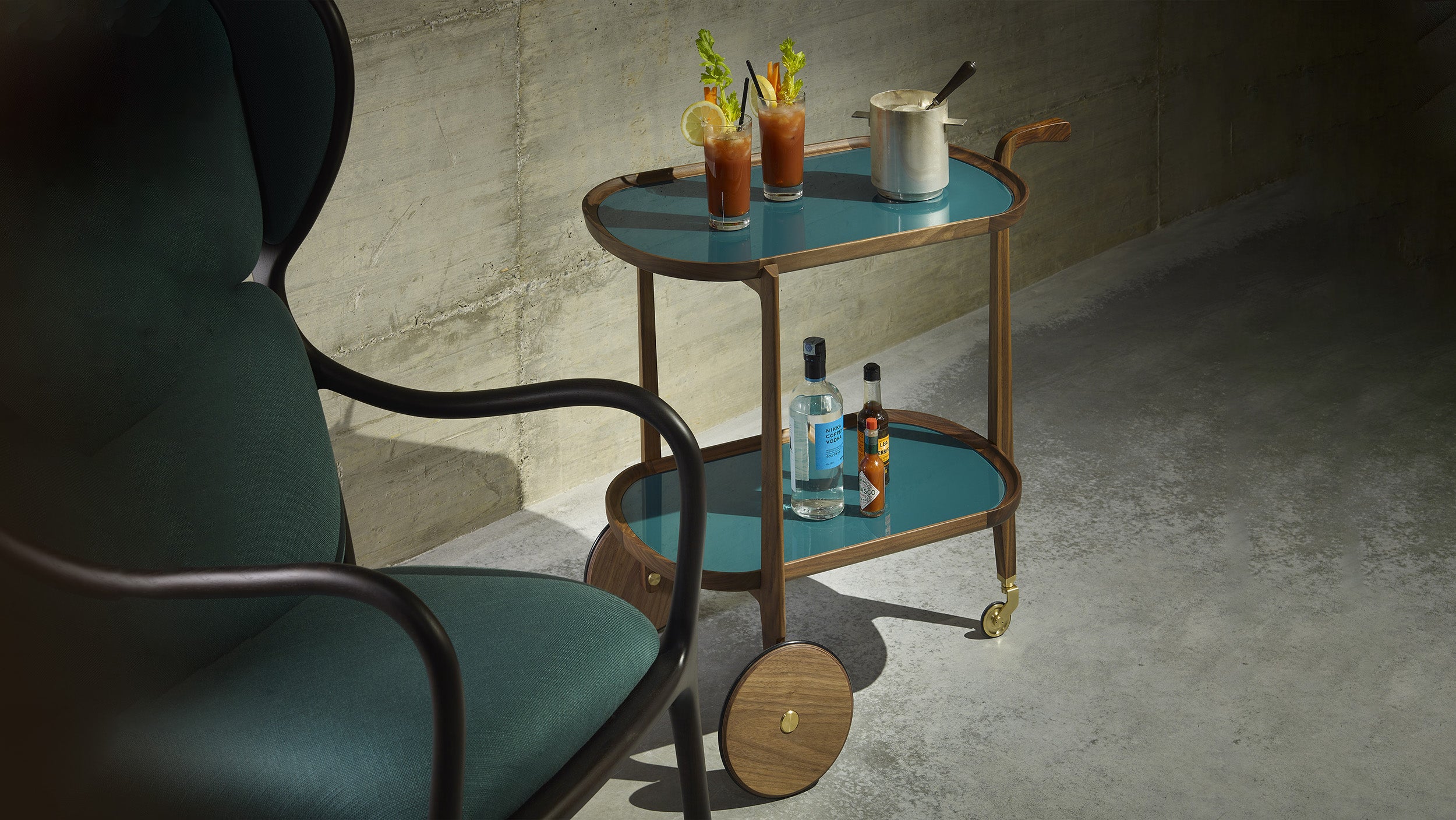 Desktop / Bloody Mary, designed by Giuseppe Casarosa for Ceccotti Collezioni