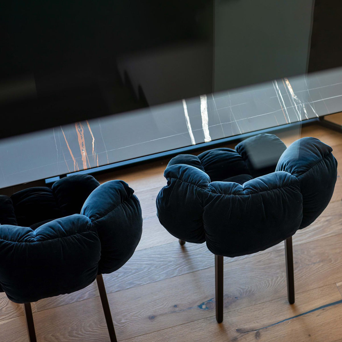 Mobile / BlackMenu / Blue Velvet Armchair, designed by Fernando & Humberto Campana