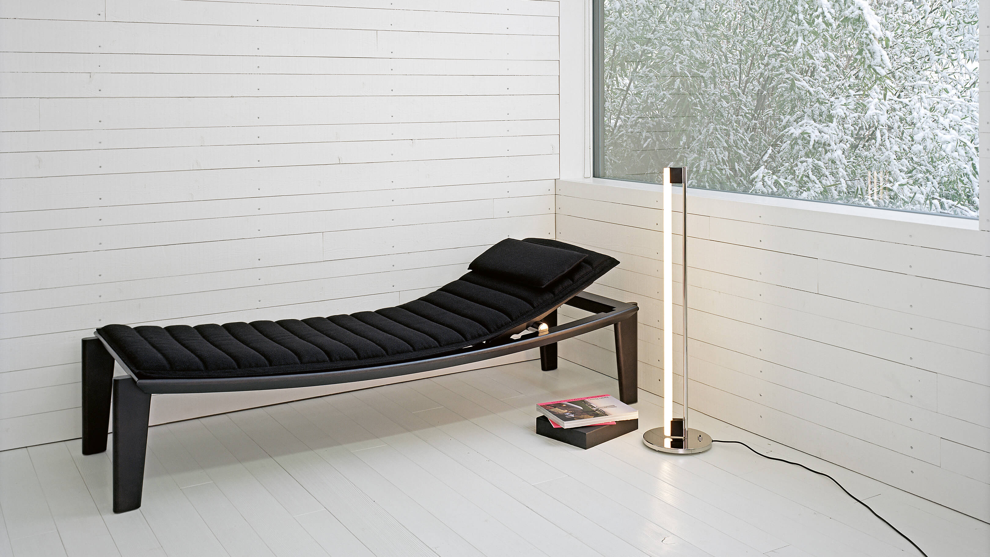 Desktop / BlackMenu / Tube Light Floor Lamp, designed by Eileen Gray