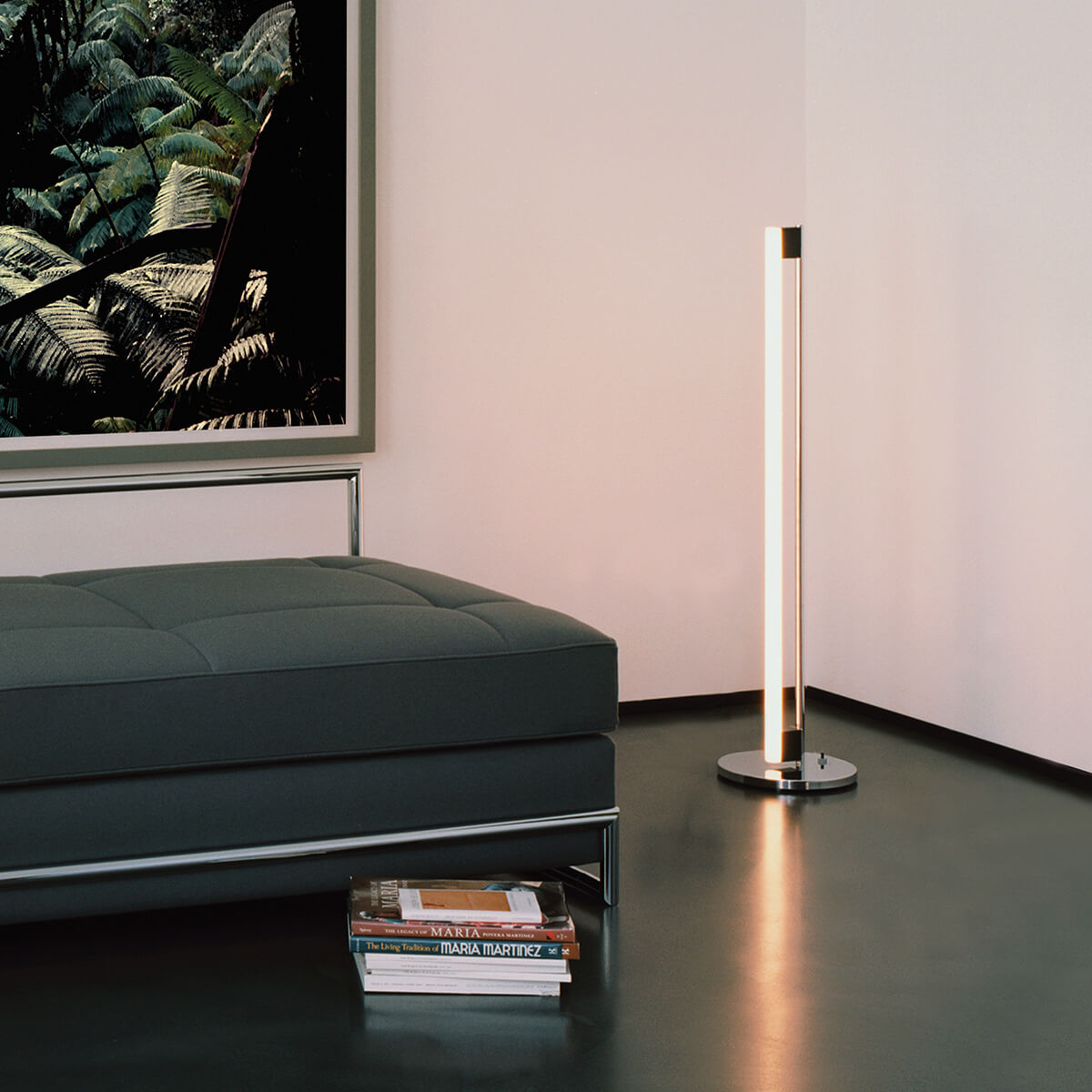 Mobile / BlackMenu / Tube Light Floor Lamp, designed by Eileen Gray