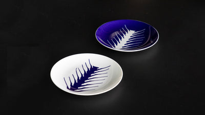 Desktop / Arete Set of 2 Dessert Plates, designed by Charlotte Perriand and made by Cassina