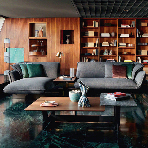 Left Chaise / With Table / Mobile / BlackMenu / 550 Beam Sofa System designed by Patricia Urquiola made by Cassina