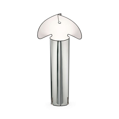 Flos Chiara Floor by Mario Bellini. A translucent cylindrical container with a rounded dome top and hanging loop detail.