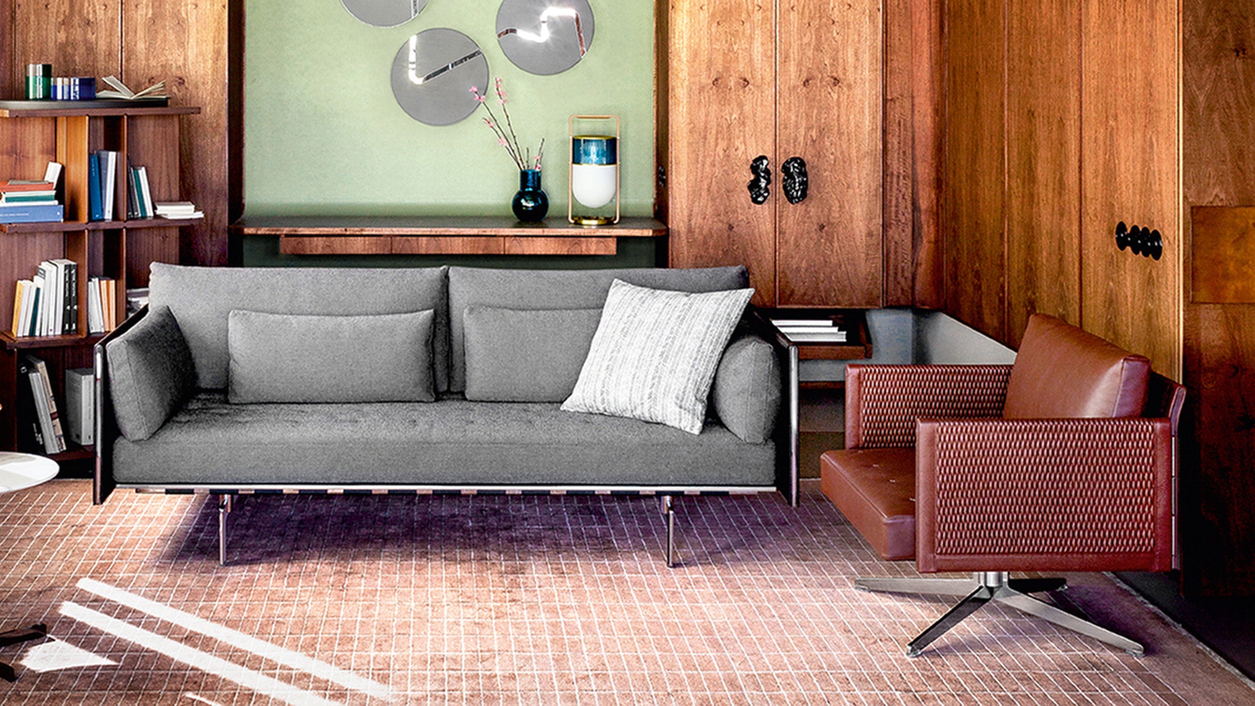 Desktop / Clayton Armchair, designed by Jean-Marie Massaud for Poltrona Frau
