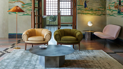 Desktop / Croissant Lounge Chair, designed by Ilum Wikkelsø for Gubi