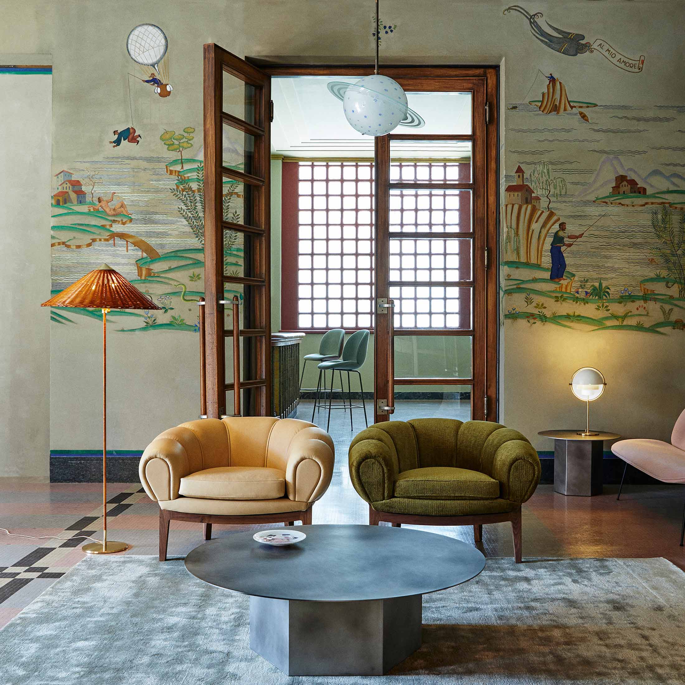 Mobile / Croissant Lounge Chair, designed by Ilum Wikkelsø for Gubi
