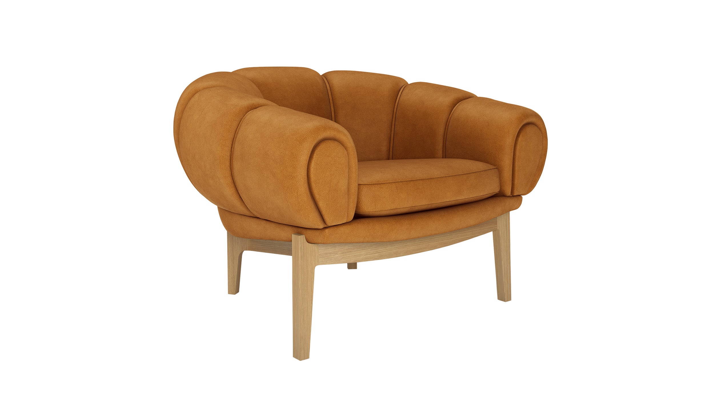 Desktop / Croissant Lounge Chair, designed by Ilum Wikkelsø for Gubi