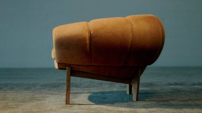 Desktop / Croissant Lounge Chair, designed by Ilum Wikkelsø for Gubi
