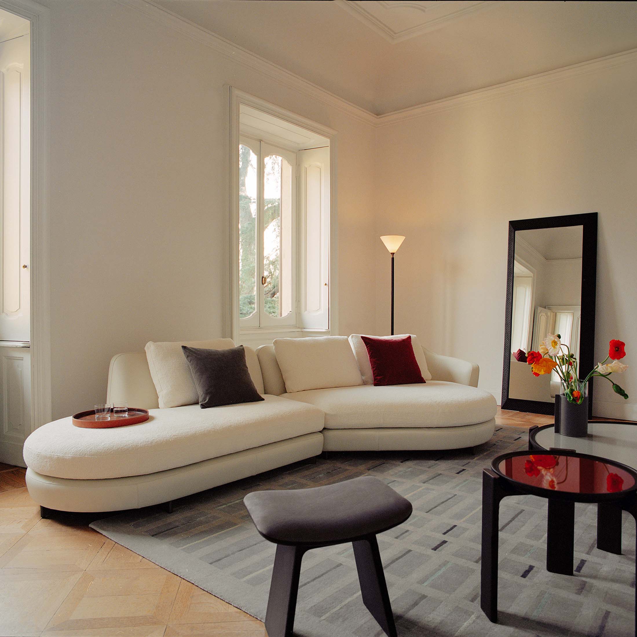 Mobile / DUO Floor Mirror, designed by Roberto Lazzeroni for Ceccotti Collezioni