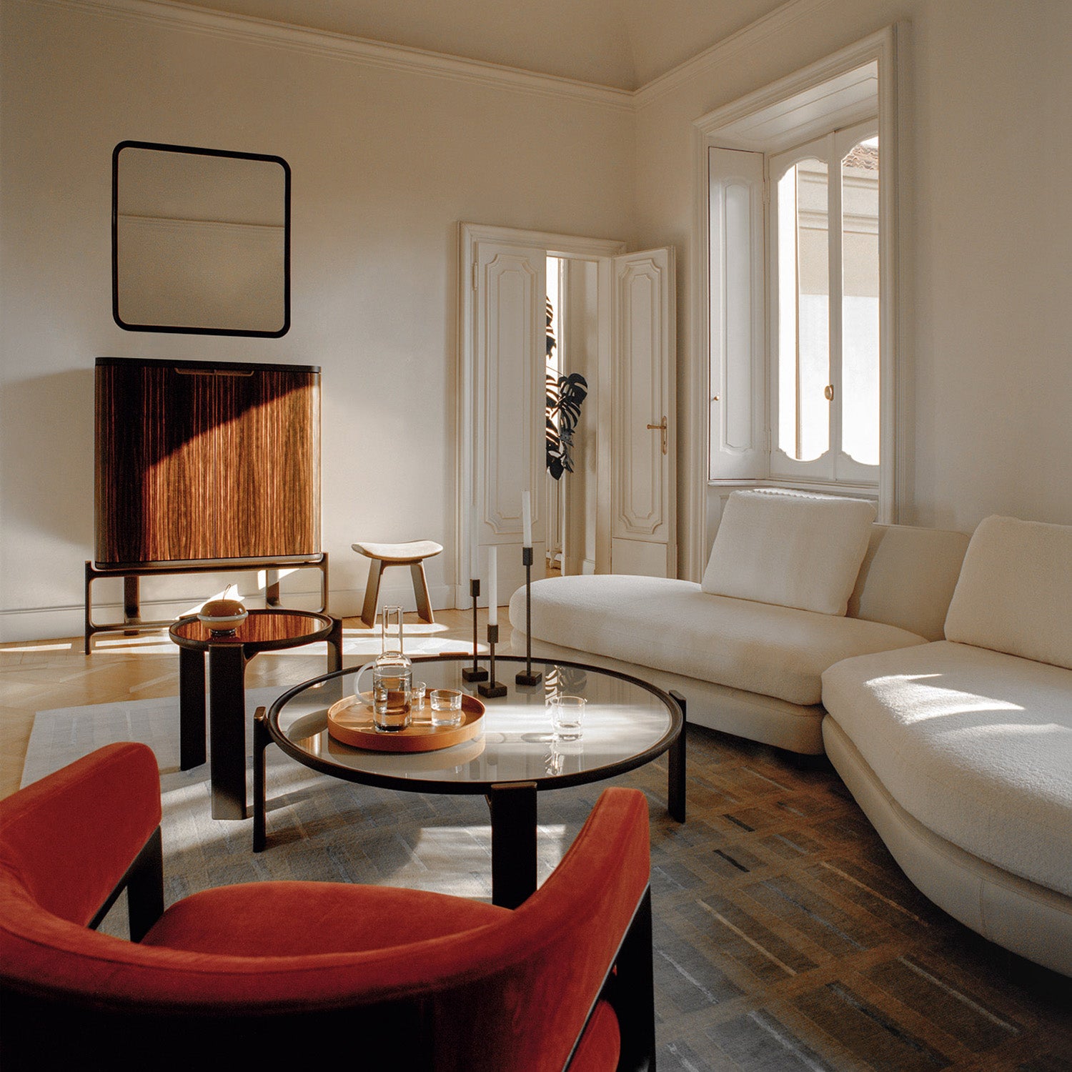 Mobile / DUO Mirror, designed by Roberto Lazzeroni for Ceccotti Collezioni