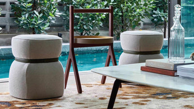 Desktop / WhiteMenu / Lepli-Pouf, designed by Kensaku Oshiro