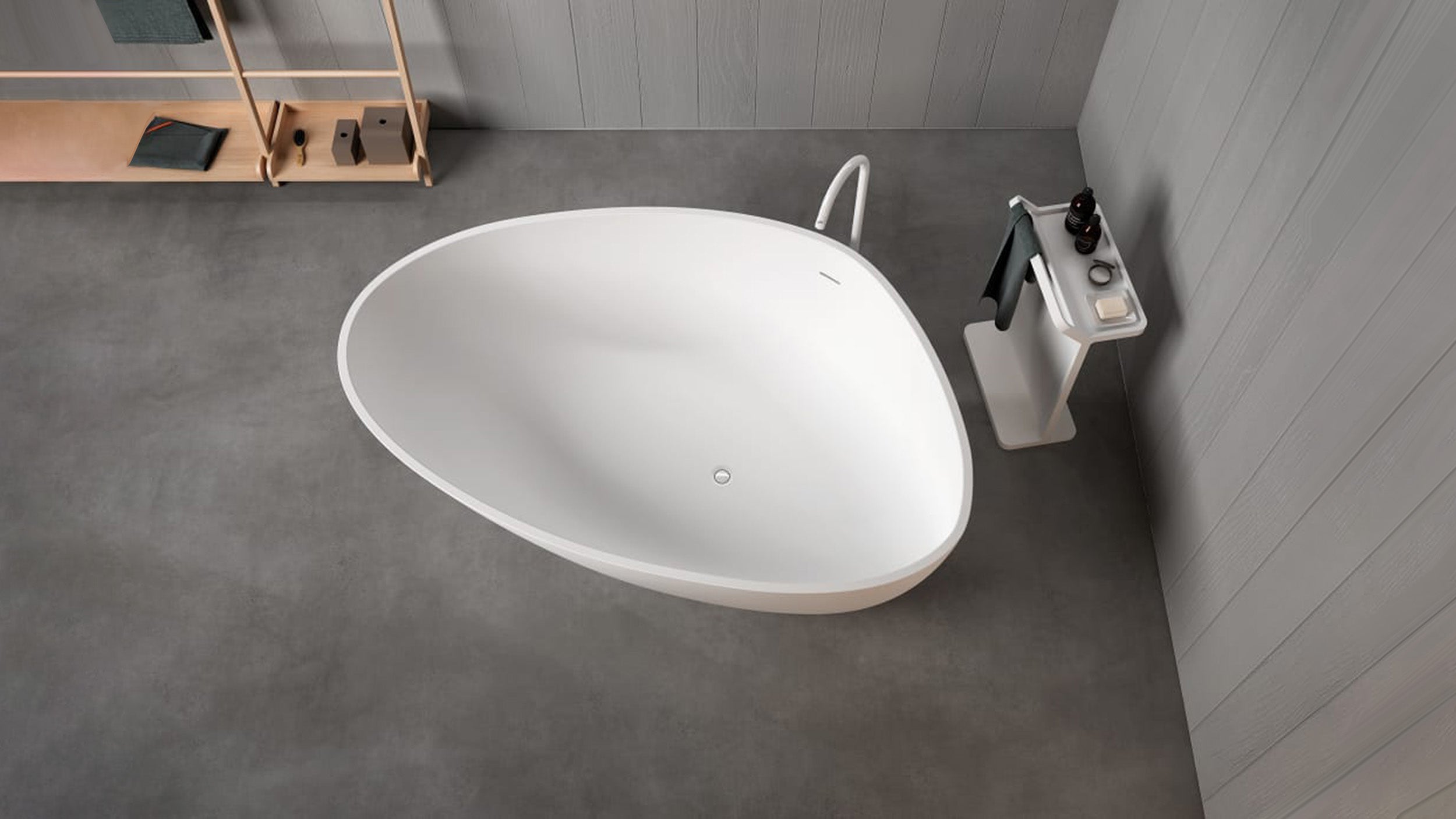 Desktop / Drop Bathtub, designed by Benedini Associati for Agape