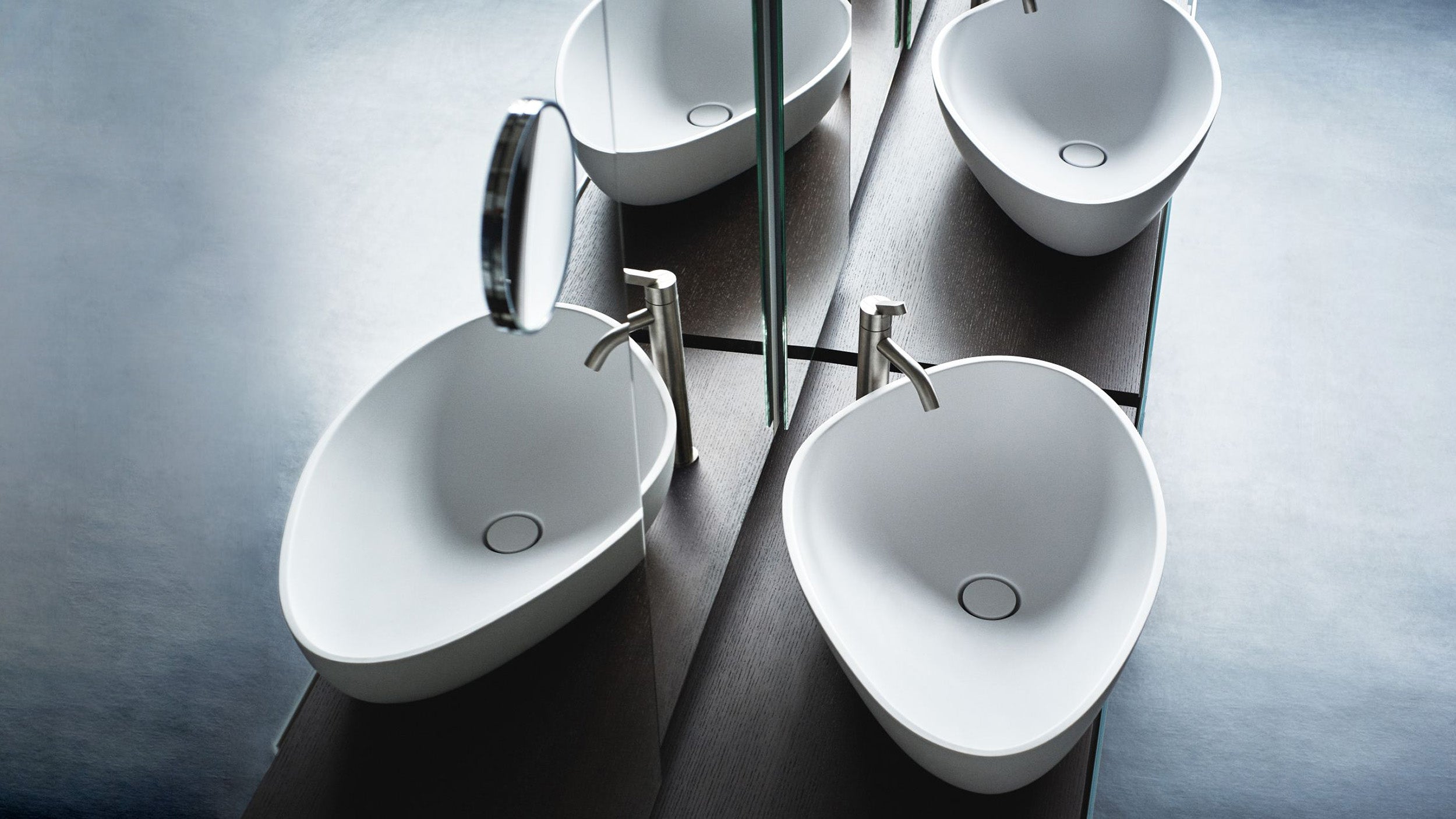 Desktop / Drop Washbasin, designed by Benedini Associati for Agape