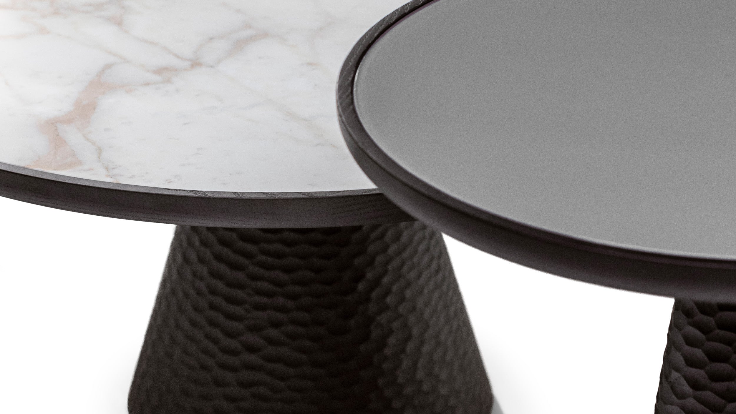 Desktop / DUO Pedestal Table, designed by Roberto Lazzeroni for Ceccotti Collezioni