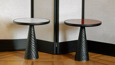 Desktop / DUO Pedestal Table, designed by Roberto Lazzeroni for Ceccotti Collezioni