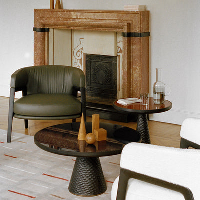 Mobile / DUO Pedestal Table, designed by Roberto Lazzeroni for Ceccotti Collezioni