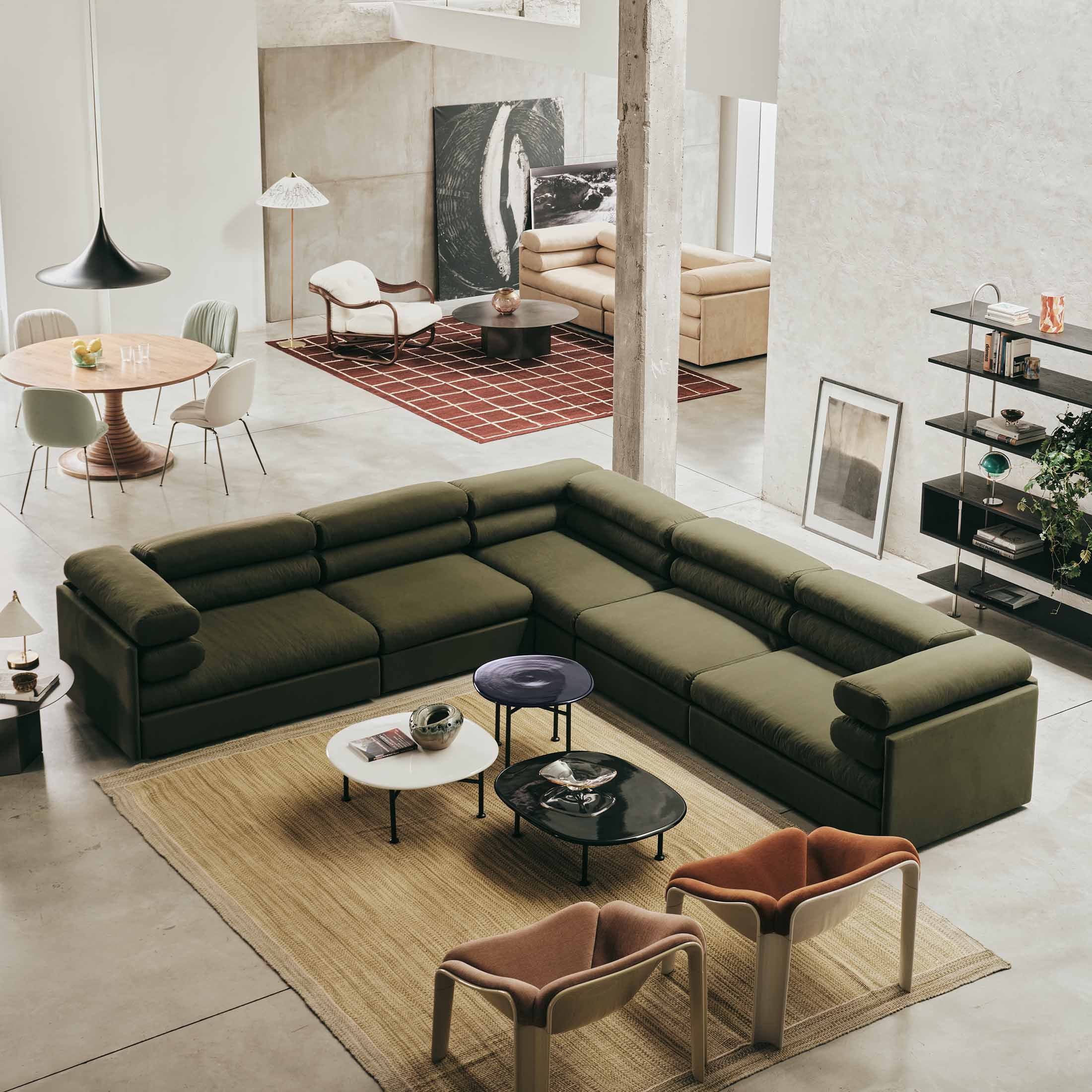 Mobile / Elogio Sofa, designed by Tobia and Afra Scarpa and made by Gubi