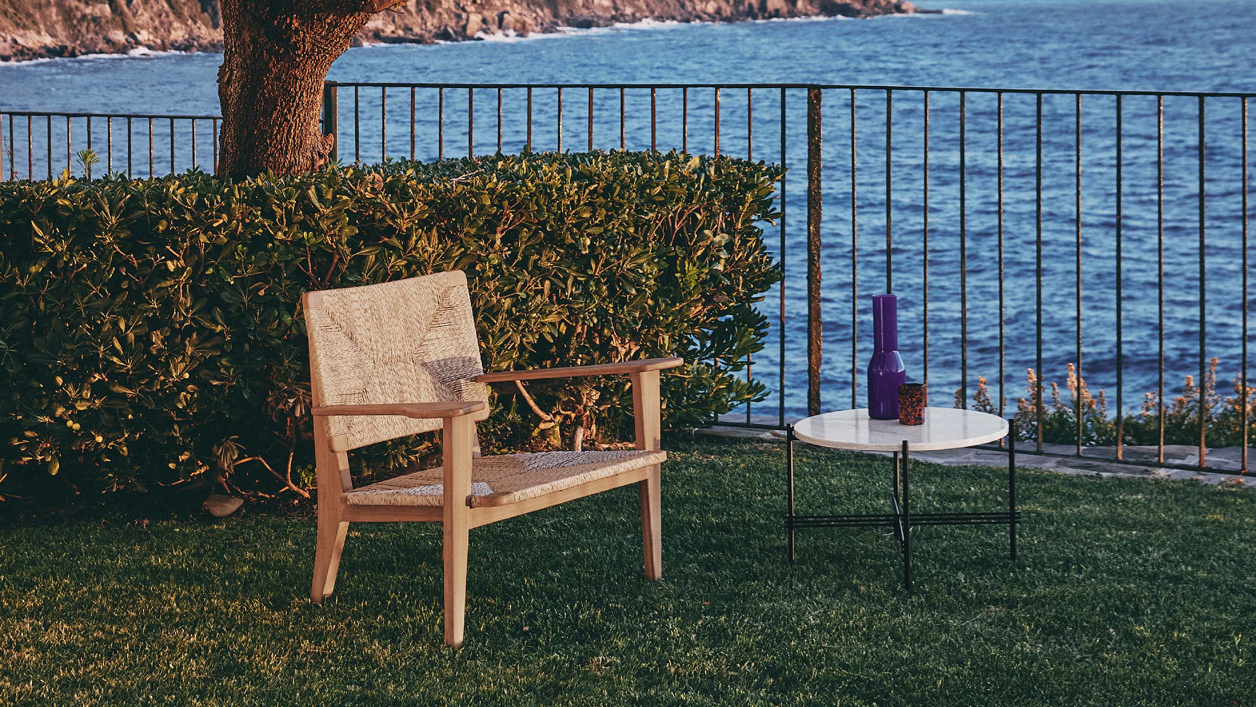 Desktop / F-Chair Lounge Chair, designed by Marcel Gascoin and made by Gubi