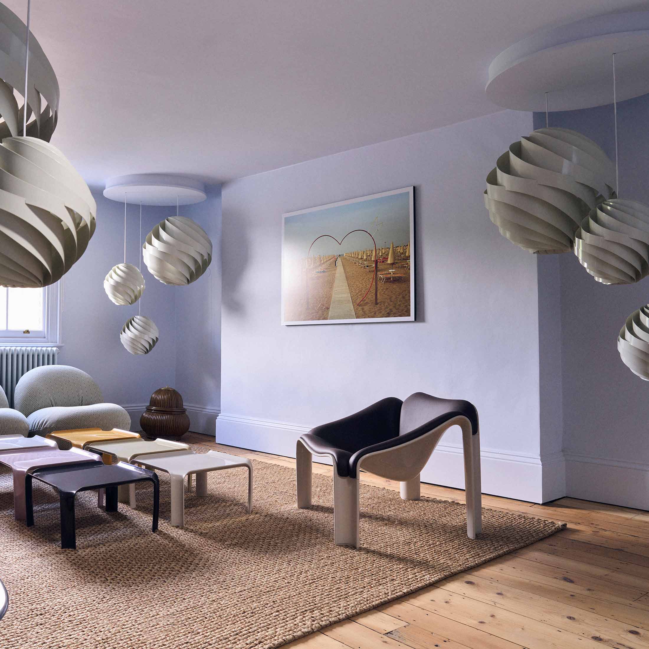 Mobile / F300 Lounge Chair, designed by Pierre Paulin and made by Gubi