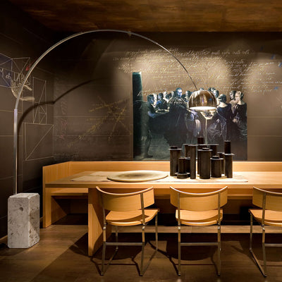 Mobile / BlackMenu / Arco Floor Lamp, designed by Achille Castiglioni