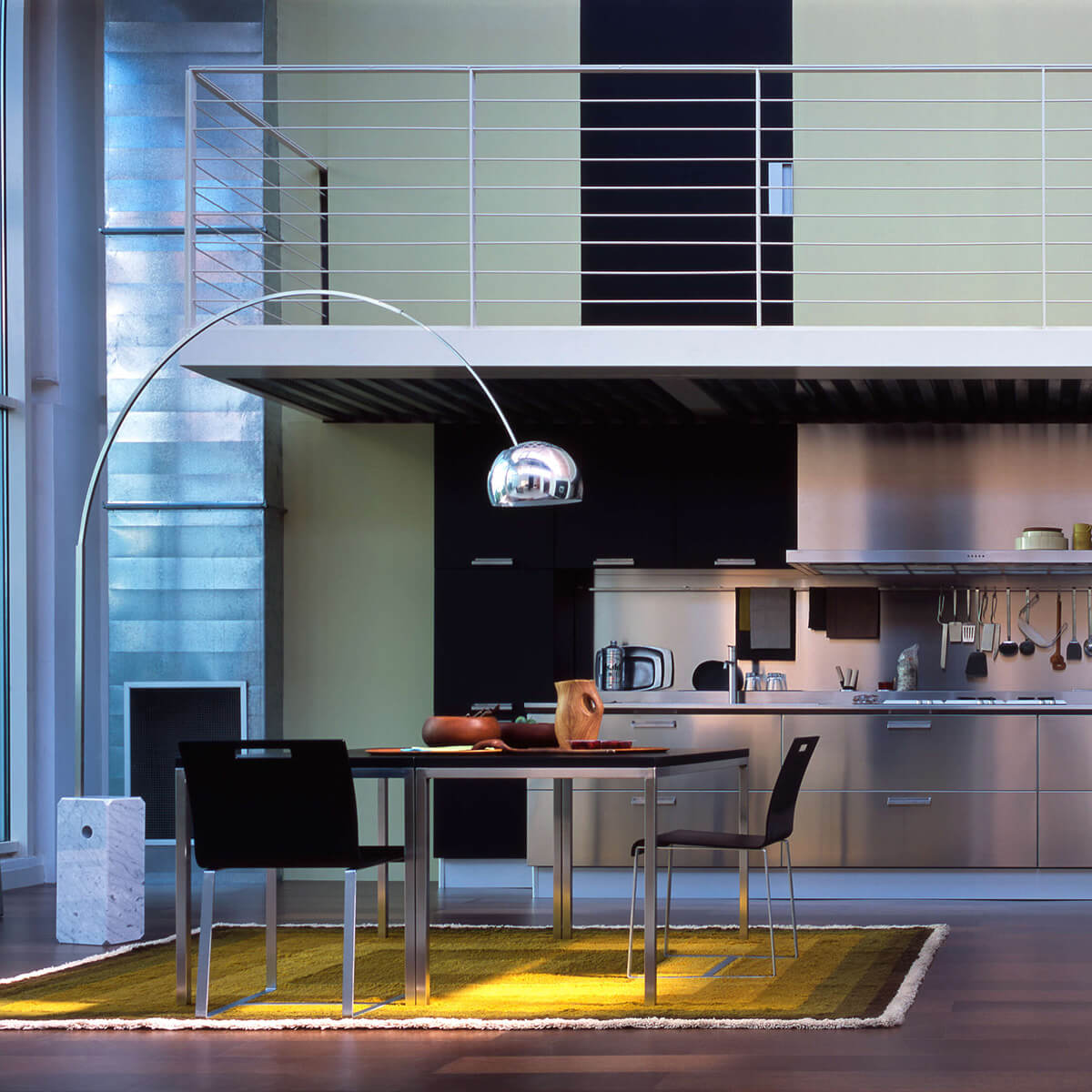 Mobile / BlackMenu / Arco Floor Lamp, designed by Achille Castiglioni