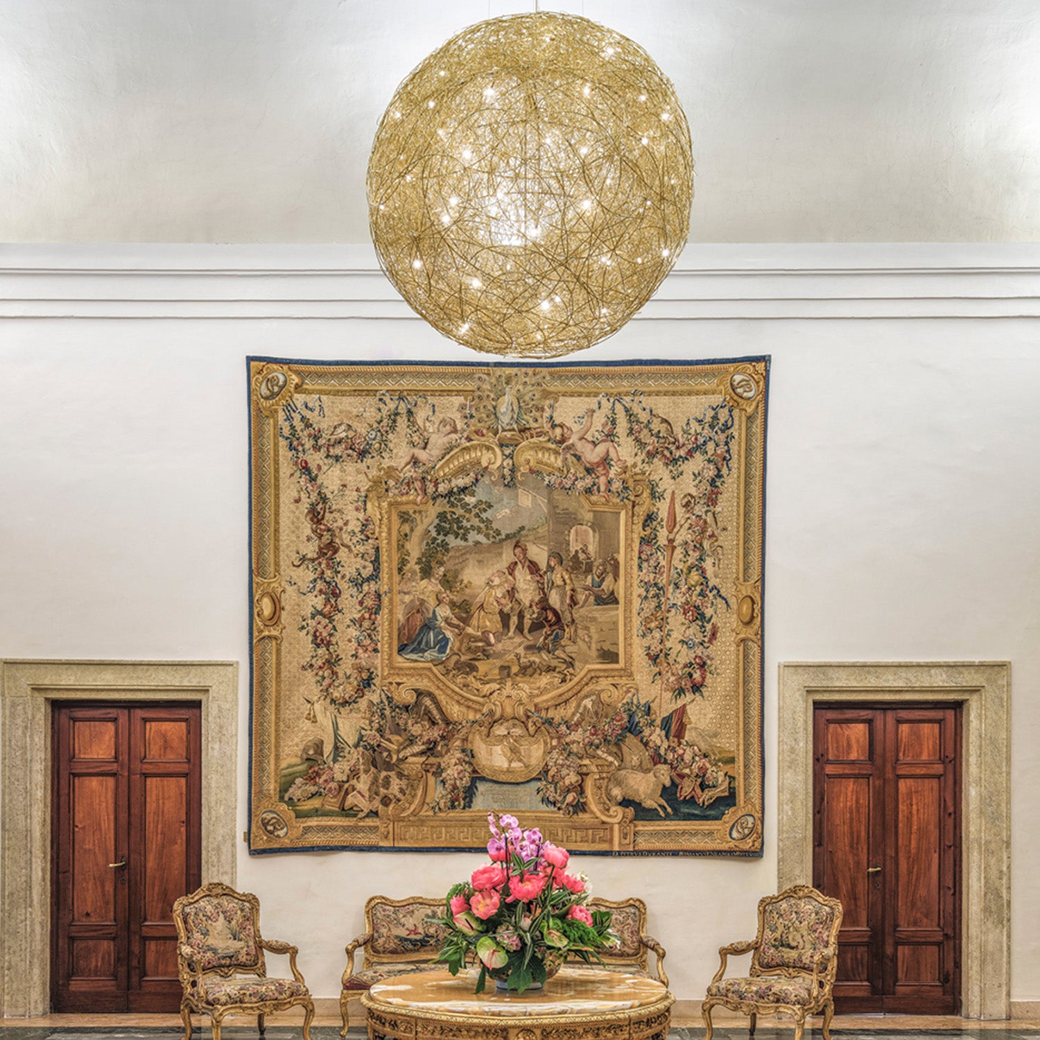Mobile / Fil de Fer Pendant Lamp, by Catellani & Smith