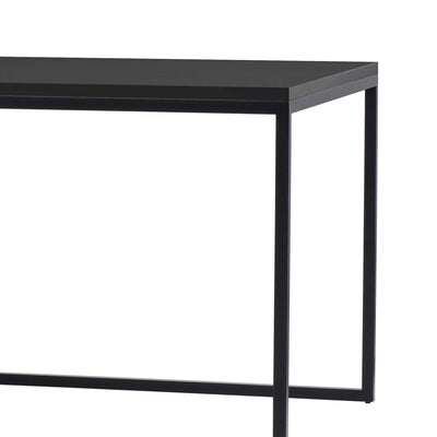 Cappellini Fronzoni '64 Table by AG Fronzoni 1964. A minimalist black metal table with a dark gray top.