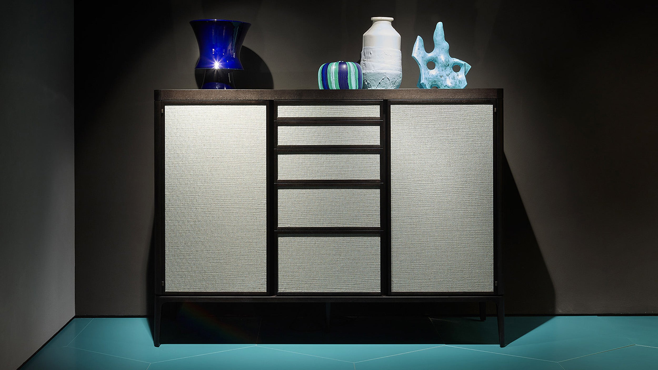 Desktop / Full Cabinet High, designed by Roberto Lazzeroni for Ceccotti Collezioni