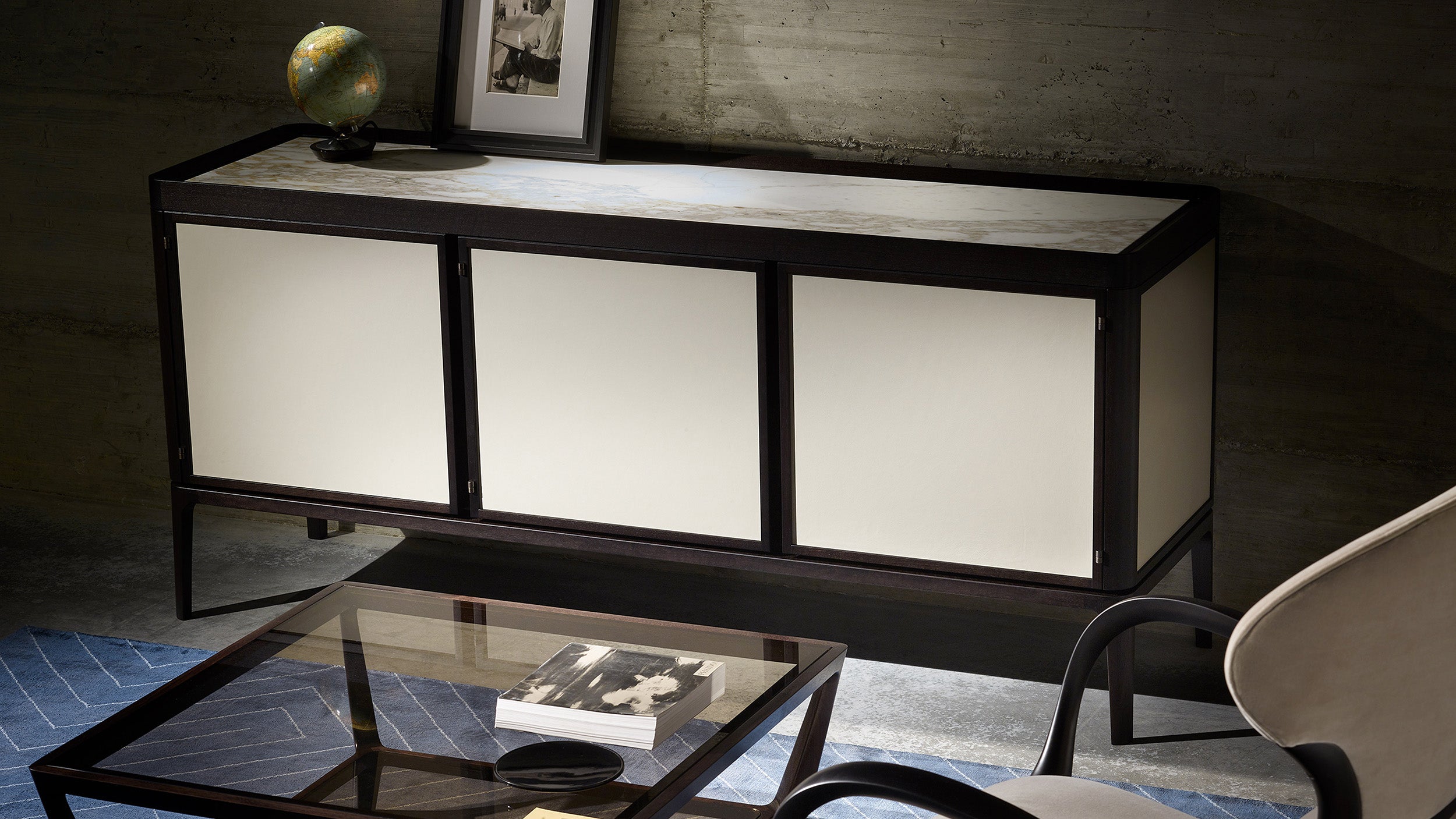 Desktop / Full Cabinet Low, designed by Roberto Lazzeroni for Ceccotti Collezioni