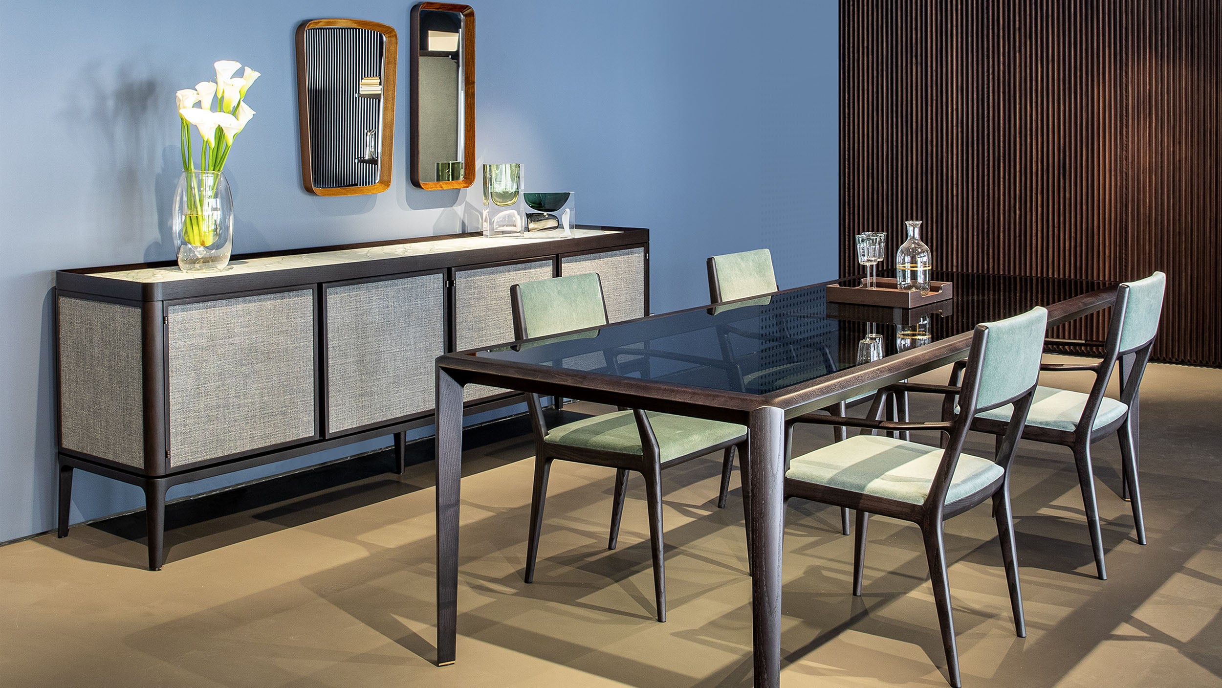 Desktop / Full Cabinet Low, designed by Roberto Lazzeroni for Ceccotti Collezioni