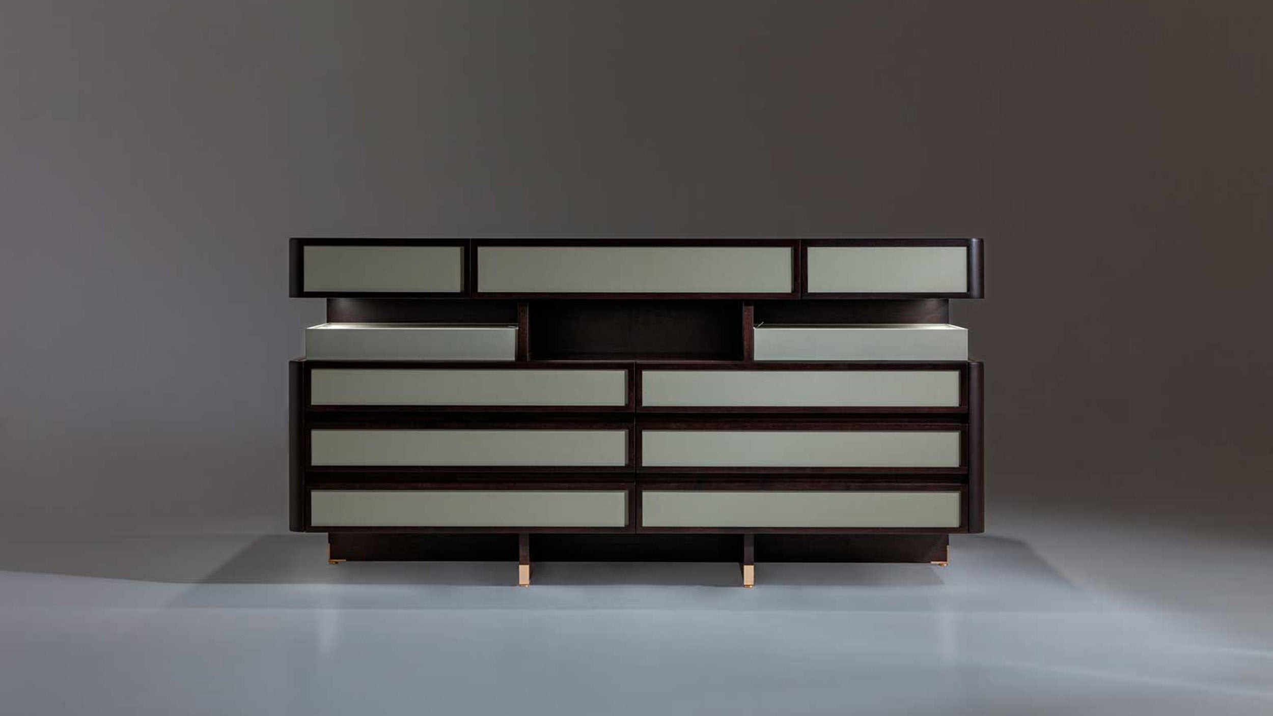 Desktop / Full Island, designed by Roberto Lazzeroni for Ceccotti Collezioni