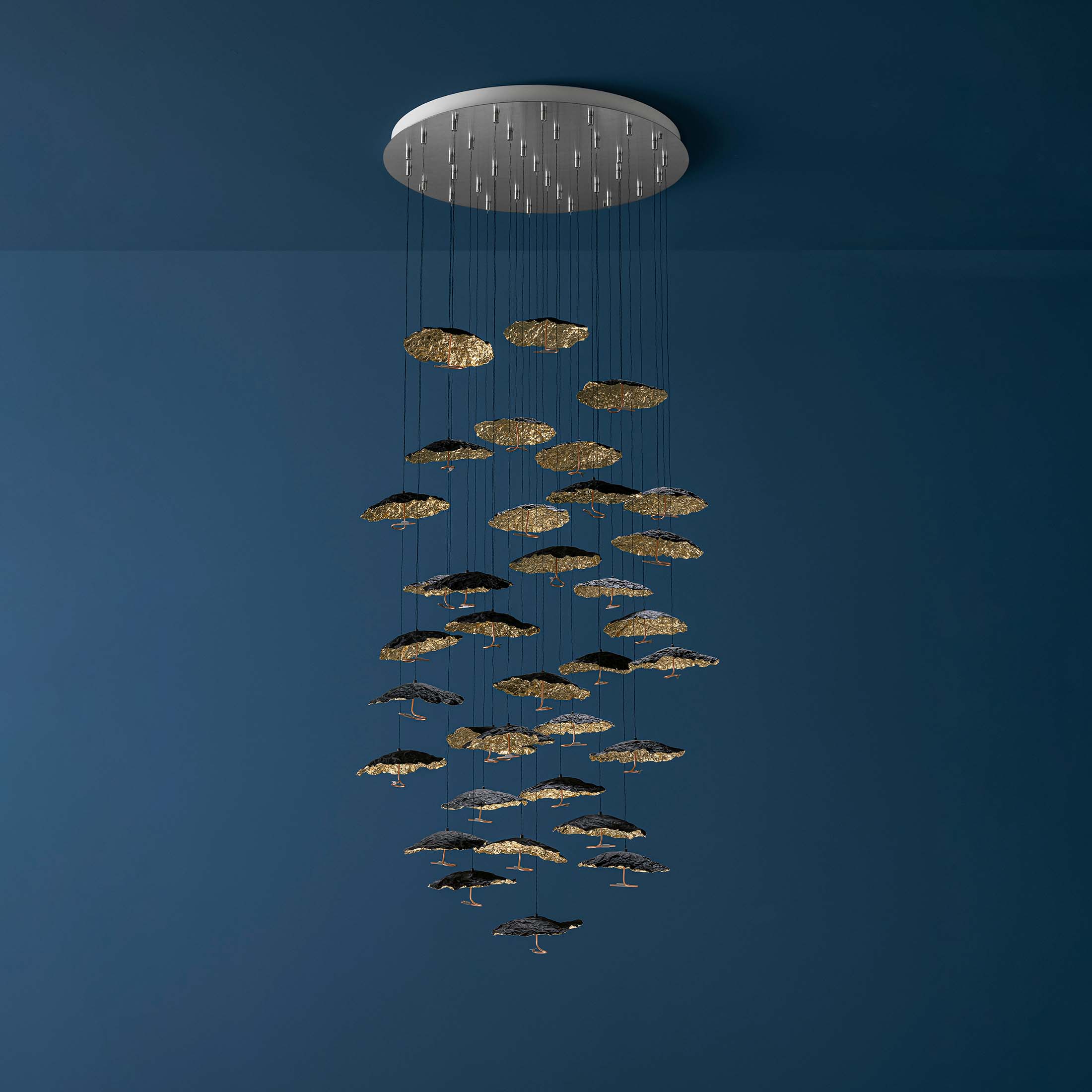 Mobile / Gold Moon Chandelier, by Catellani & Smith