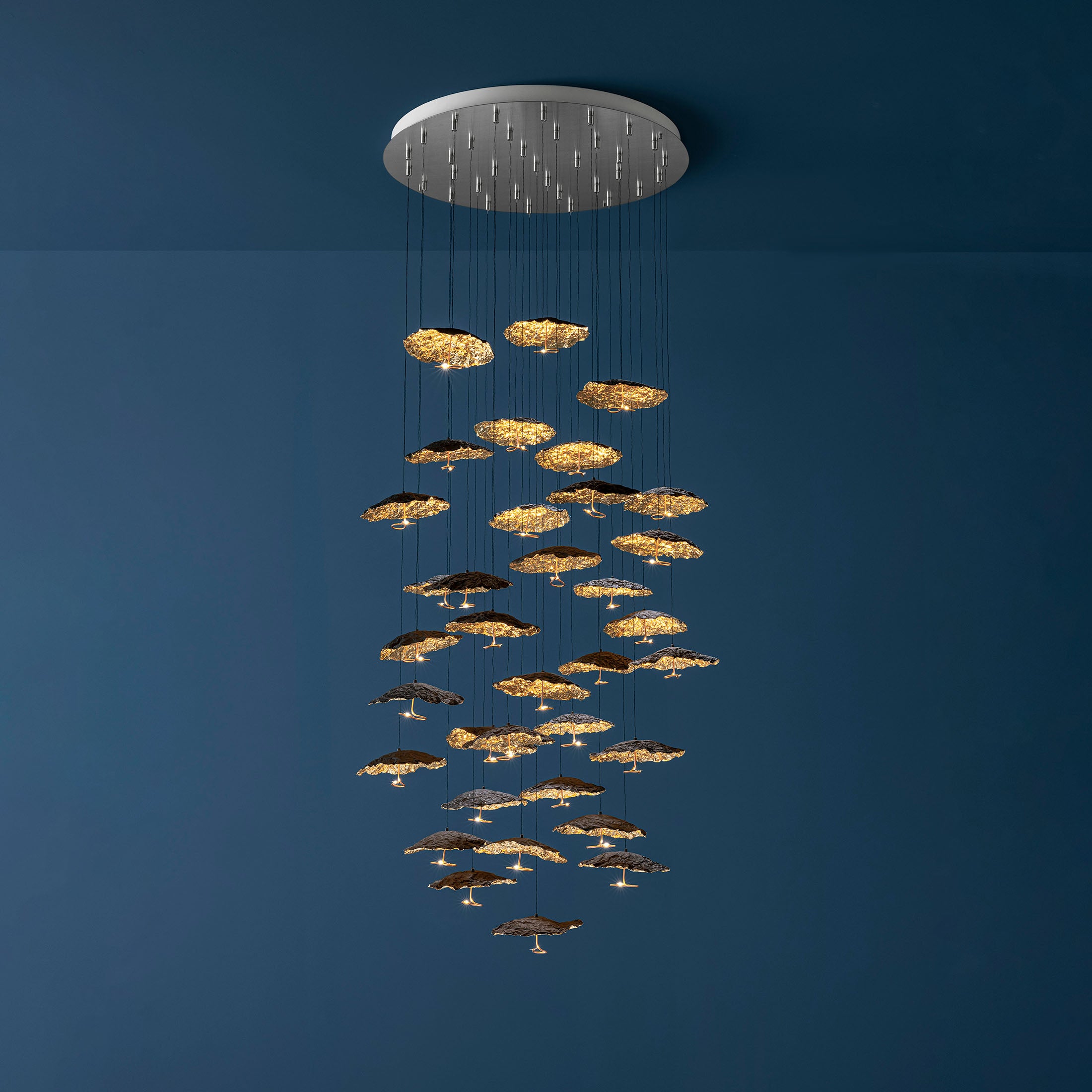 Mobile / Gold Moon Chandelier, by Catellani & Smith