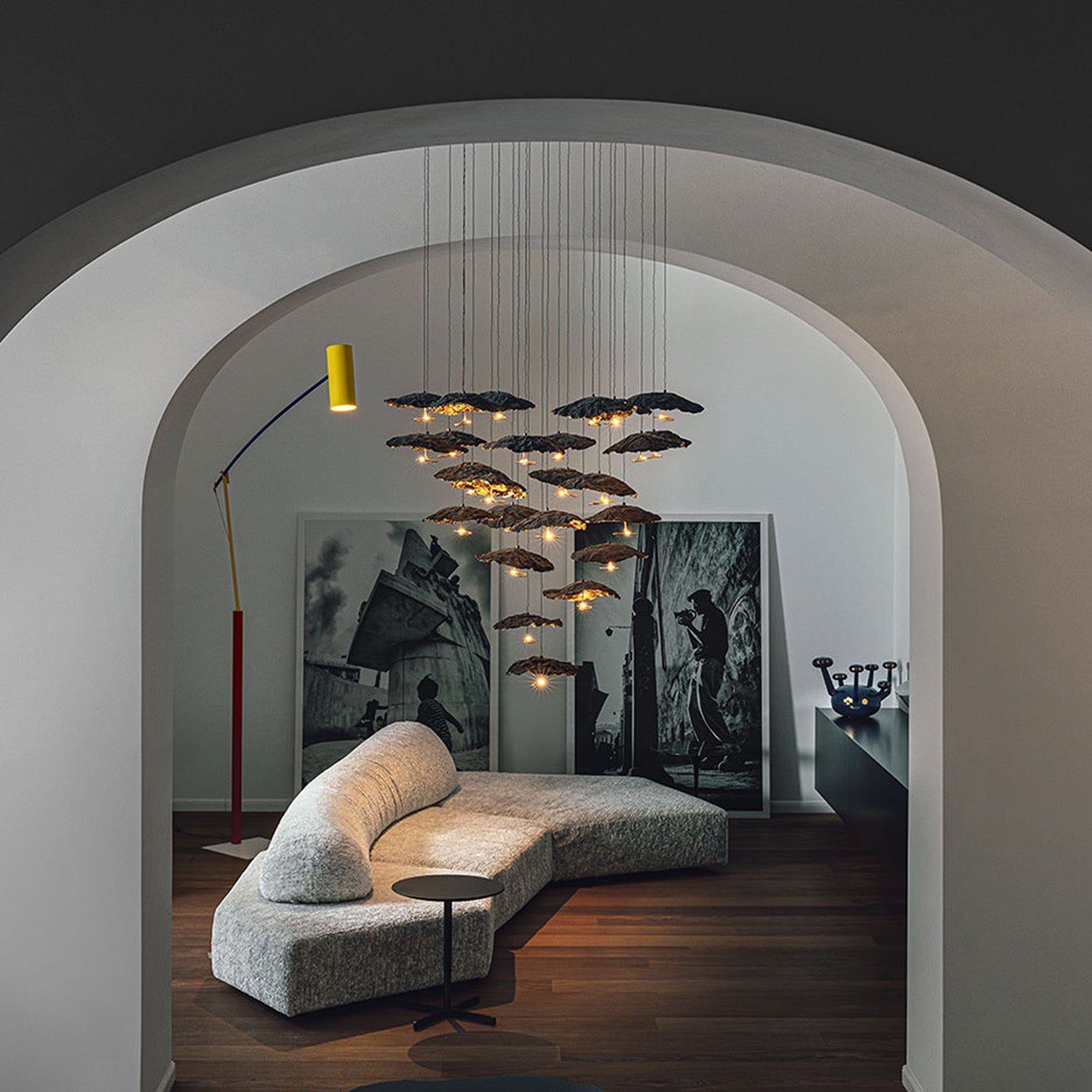 Mobile / Gold Moon Chandelier, by Catellani & Smith