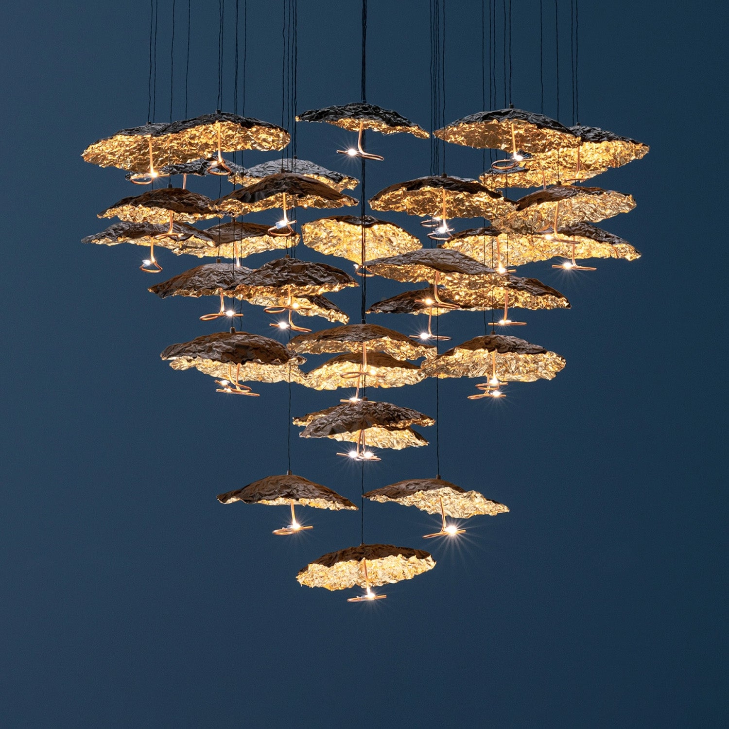 Mobile / Gold Moon Chandelier, by Catellani & Smith