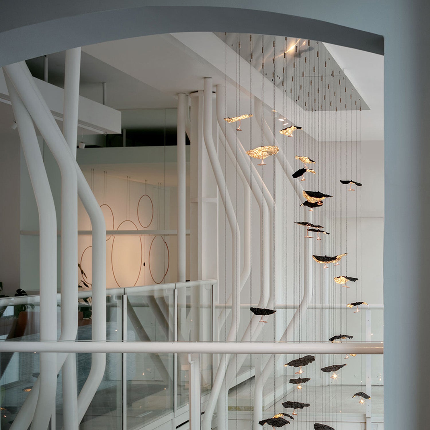 Mobile / Gold Moon Chandelier, by Catellani & Smith