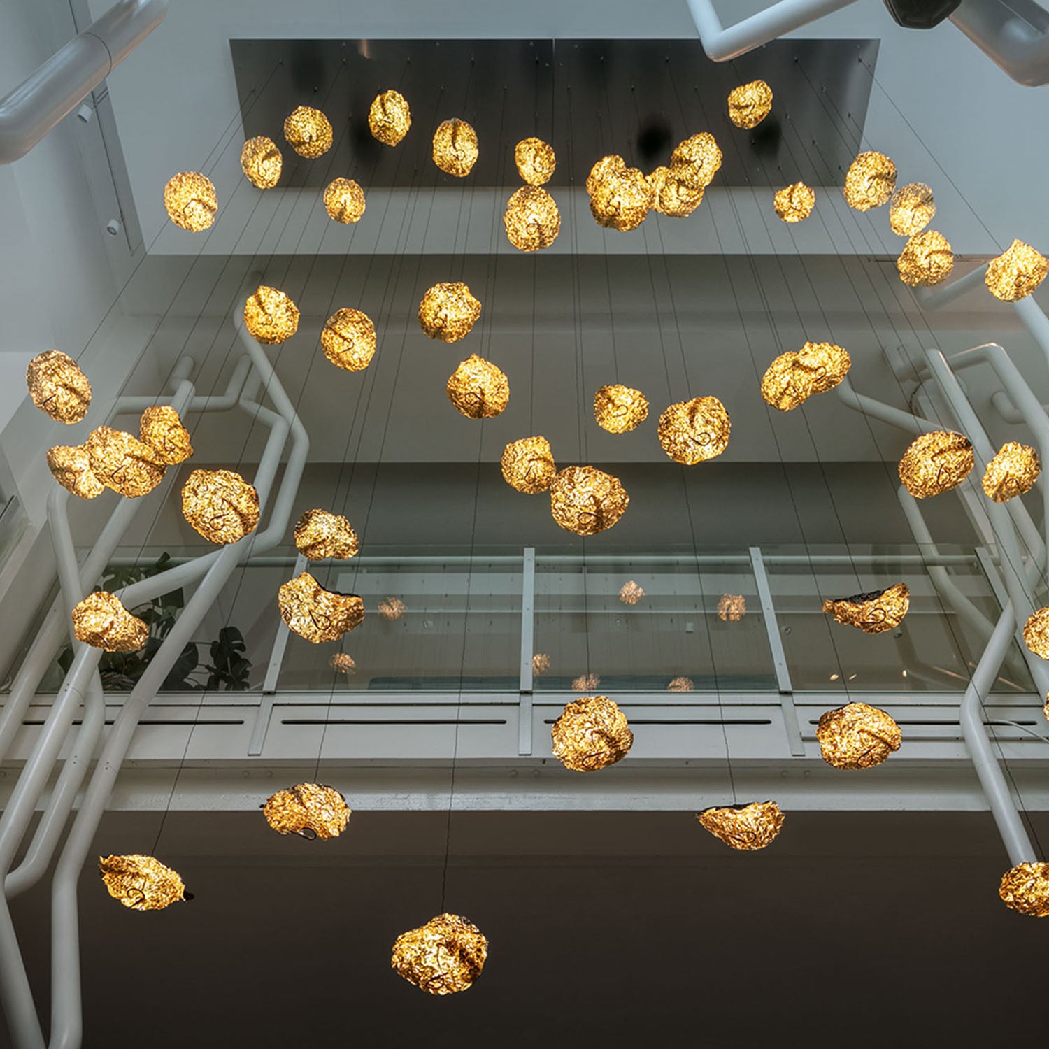 Mobile / Gold Moon Chandelier, by Catellani & Smith